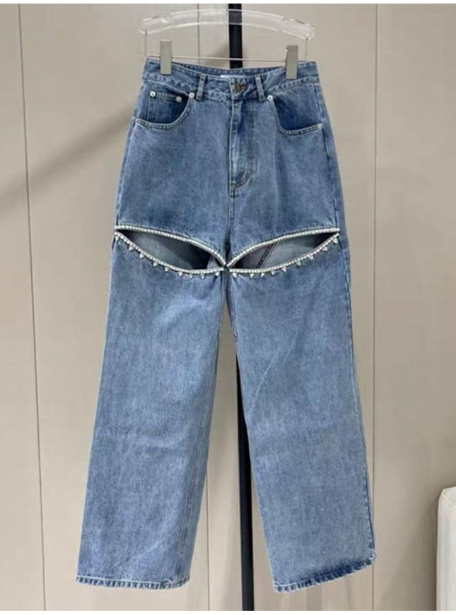 Abigail Hollow Out Jeans Pant - Fashion Pov