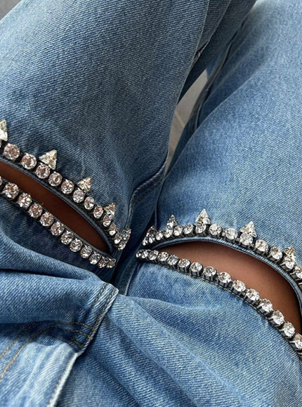 Abigail Hollow Out Jeans Pant - Fashion Pov
