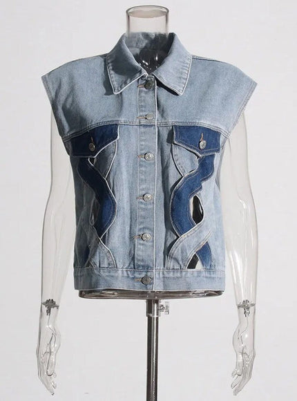 Addison Denim Hollow Out Jacket - Fashion Pov