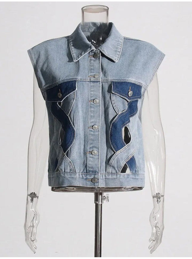 Addison Denim Hollow Out Jacket - Fashion Pov