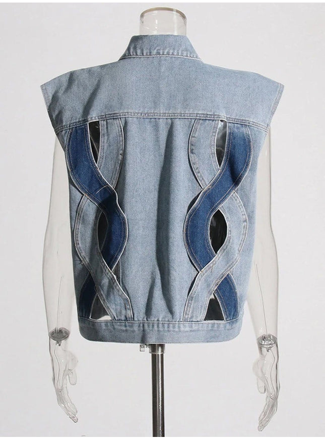 Addison Denim Hollow Out Jacket - Fashion Pov