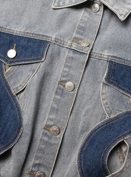 Addison Denim Hollow Out Jacket - Fashion Pov