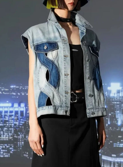 Addison Denim Hollow Out Jacket - Fashion Pov