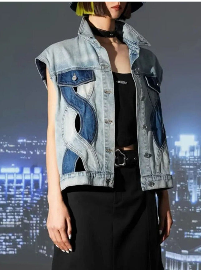 Addison Denim Hollow Out Jacket - Fashion Pov
