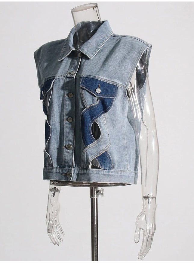 Addison Denim Hollow Out Jacket - Fashion Pov