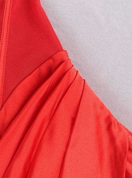 Adrian One Shoulder Midi Dress - Fashion Pov