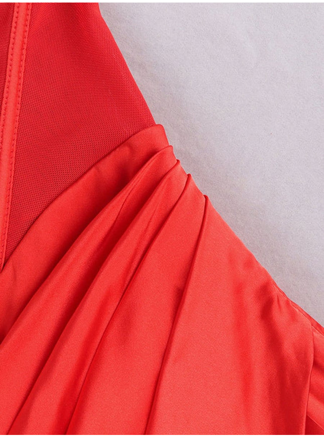 Adrian One Shoulder Midi Dress - Fashion Pov