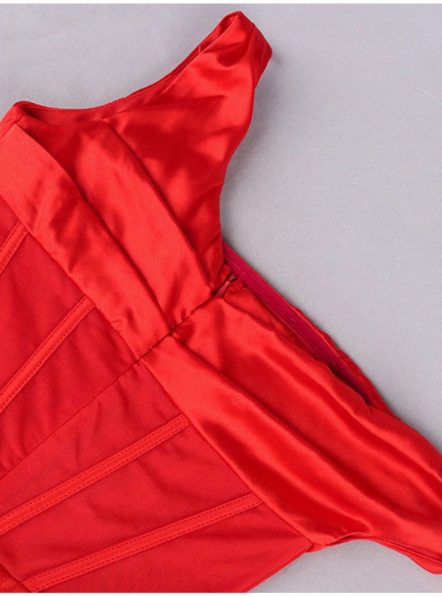 Adrian One Shoulder Midi Dress - Fashion Pov