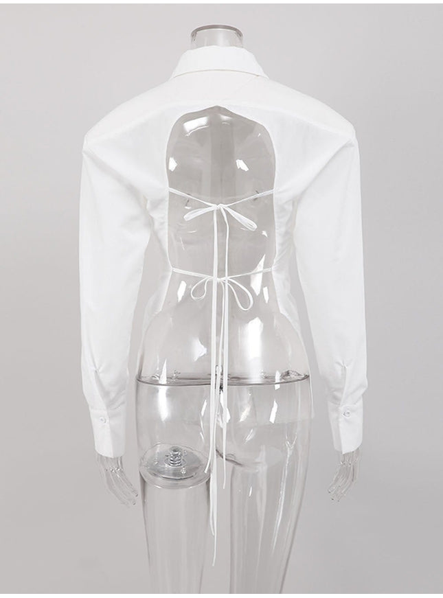 Alaia Hollow Out Backless Top - Fashion Pov