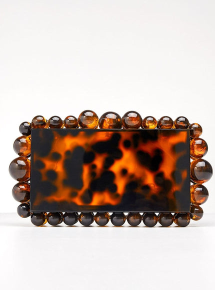 Alana Beaded Acrylic Box Handbag - Fashion Pov