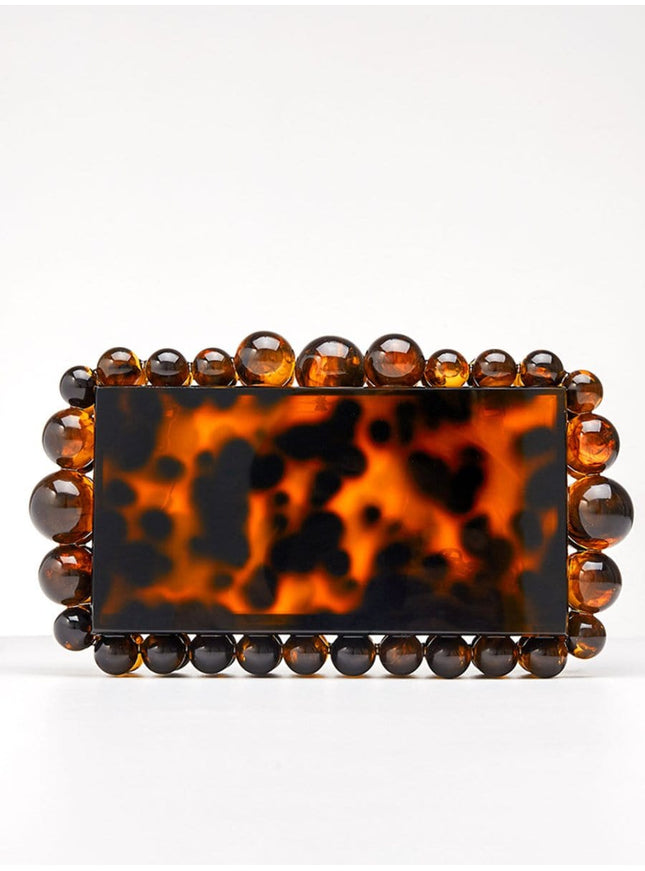 Alana Beaded Acrylic Box Handbag - Fashion Pov