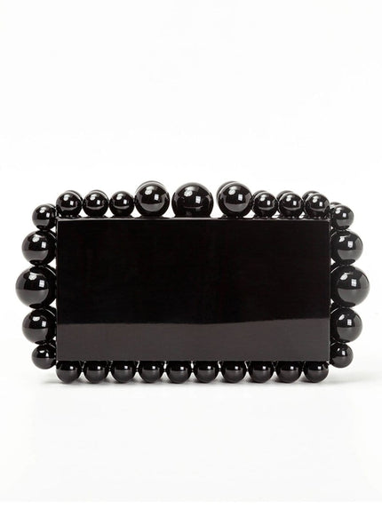 Alana Beaded Acrylic Box Handbag - Fashion Pov