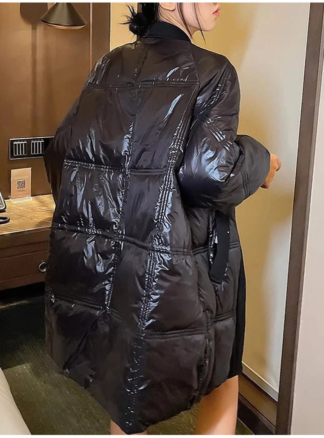 Alena Spliced Pocket Casual Winter Coat - Fashion Pov