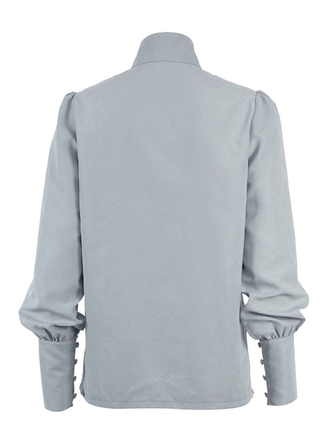 Alison Single-Breasted Puff Sleeve Top - Fashion Pov
