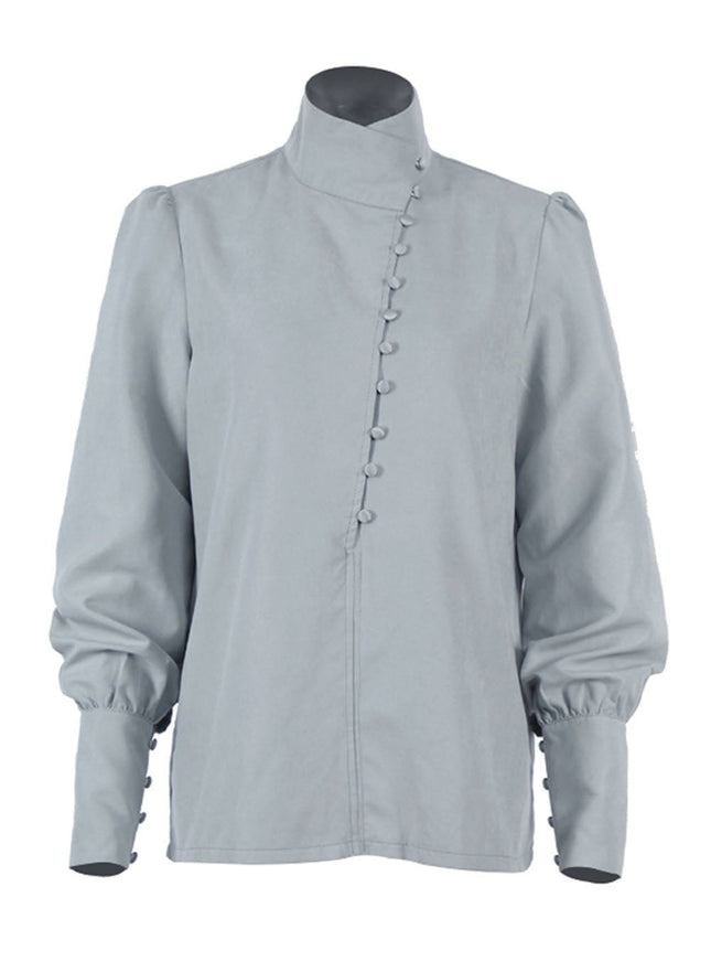 Alison Single-Breasted Puff Sleeve Top - Fashion Pov