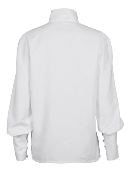 Alison Single-Breasted Puff Sleeve Top - Fashion Pov