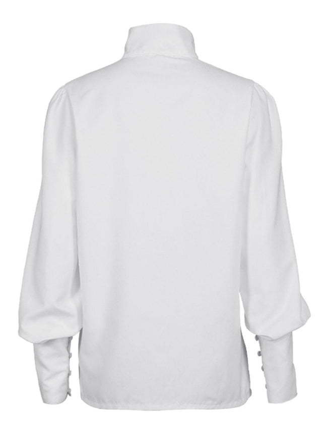 Alison Single-Breasted Puff Sleeve Top - Fashion Pov