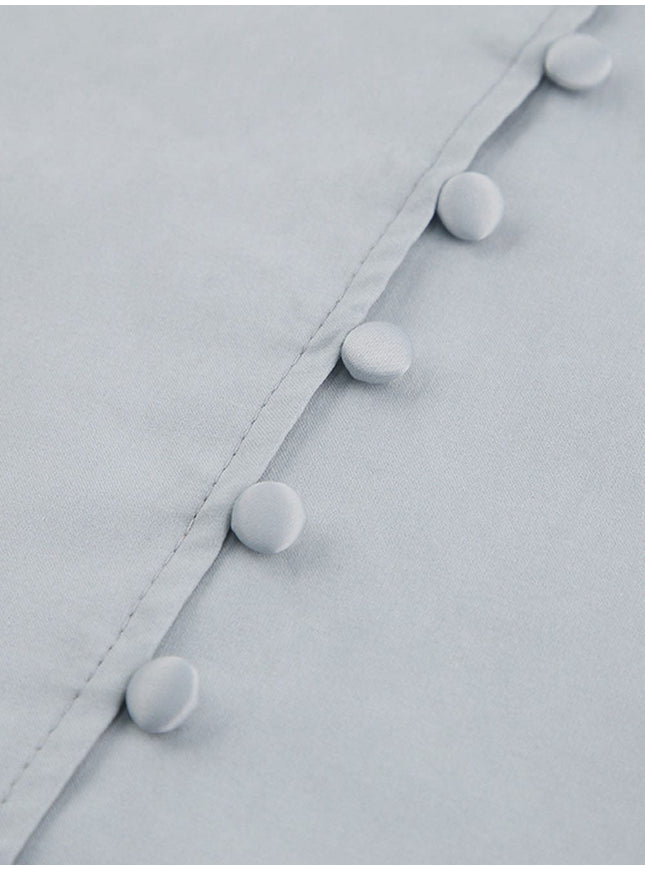 Alison Single-Breasted Puff Sleeve Top - Fashion Pov