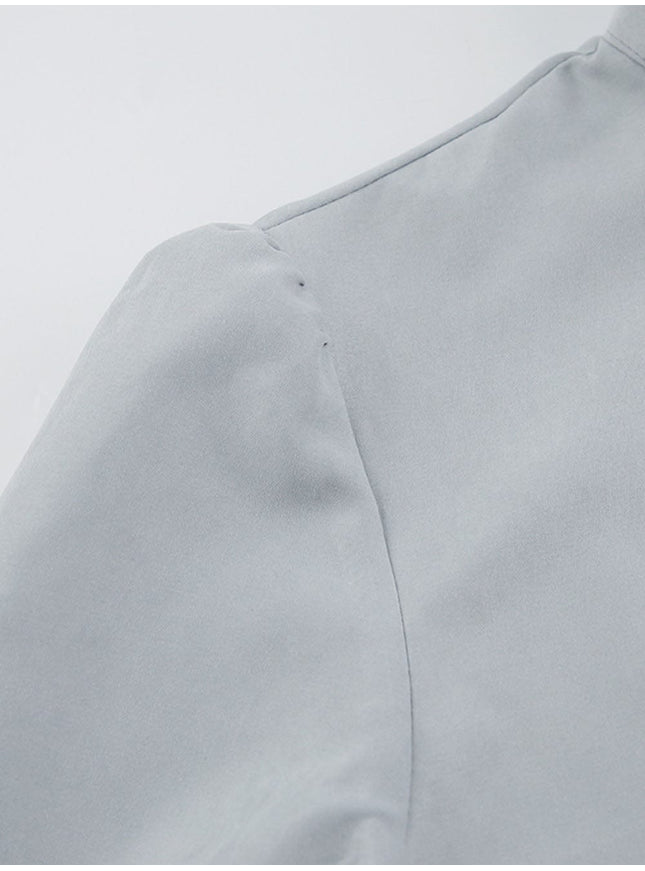 Alison Single-Breasted Puff Sleeve Top - Fashion Pov