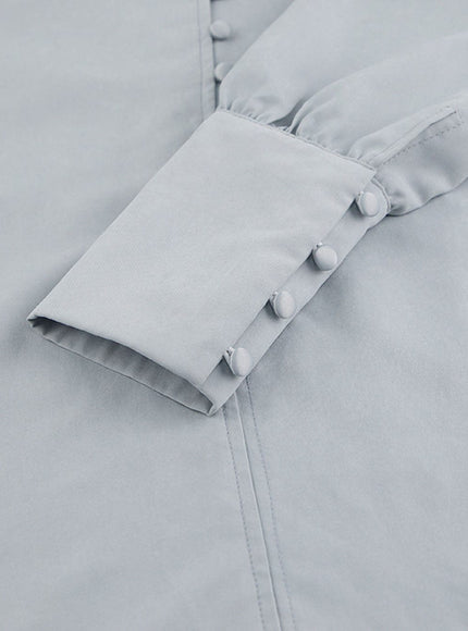 Alison Single-Breasted Puff Sleeve Top - Fashion Pov