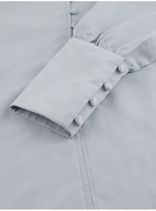 Alison Single-Breasted Puff Sleeve Top - Fashion Pov