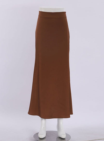 Amani Zipper Casual Silk Skirt - Fashion Pov