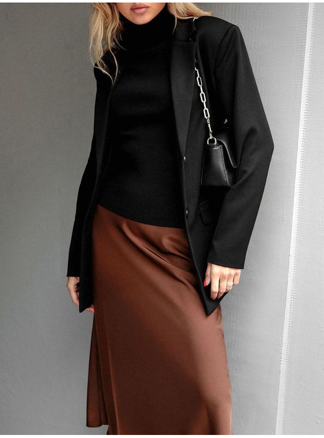 Amani Zipper Casual Silk Skirt - Fashion Pov