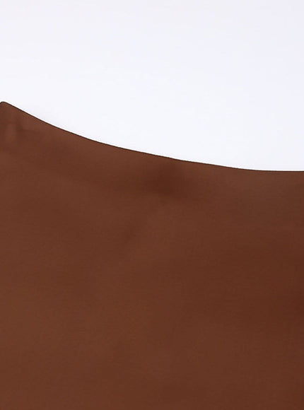 Amani Zipper Casual Silk Skirt - Fashion Pov
