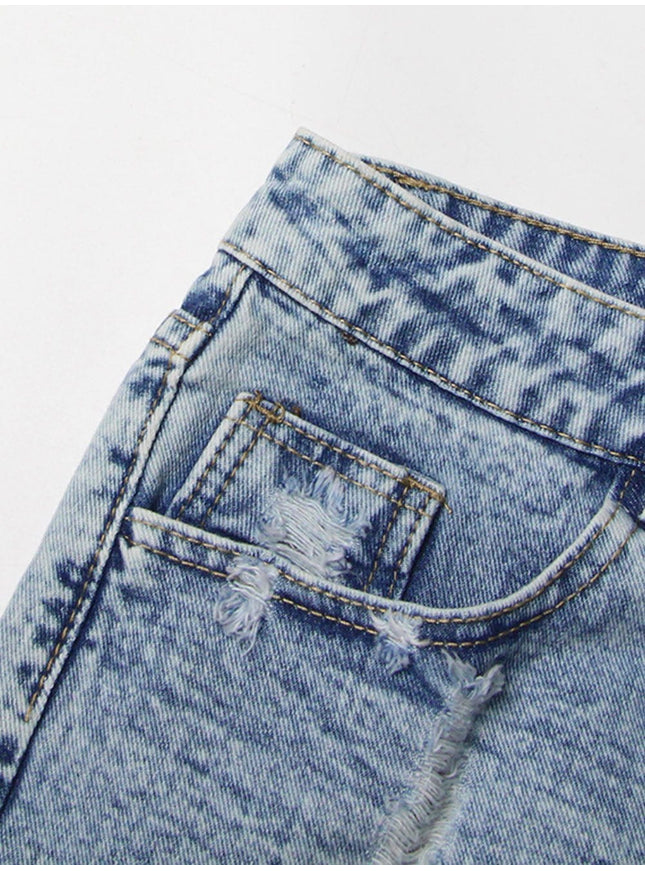 Amber Hollow Out Denim Short Pant - Fashion Pov