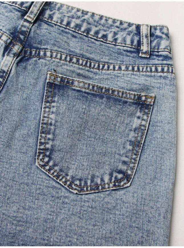 Amber Hollow Out Denim Short Pant - Fashion Pov