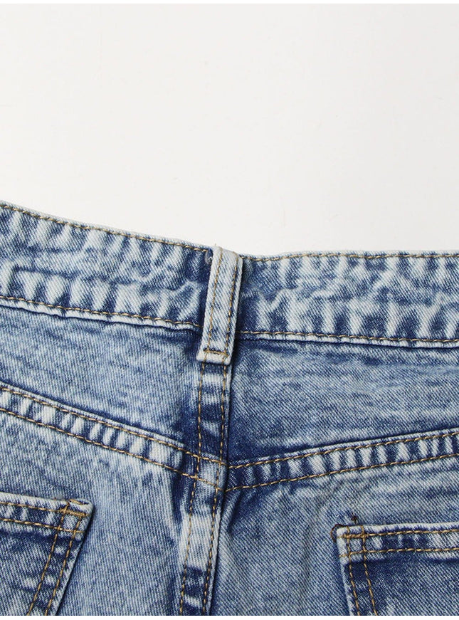 Amber Hollow Out Denim Short Pant - Fashion Pov