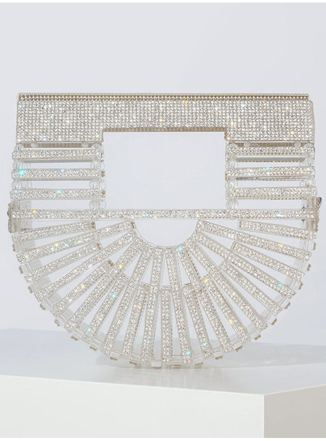 Amelia Hollow Out Half Round Crossbody Bag - Fashion Pov