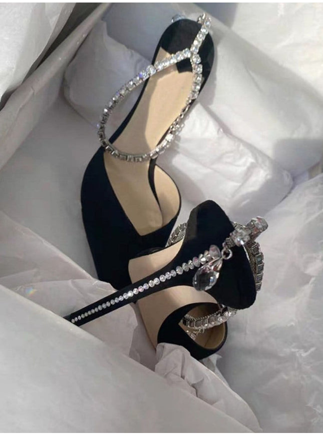 Ankle Rhinestone Heel - Fashion Pov