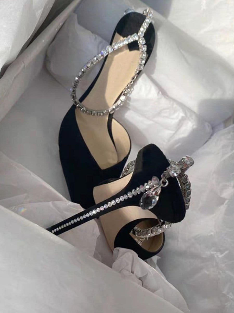 Ankle Rhinestone Heel - Fashion Pov