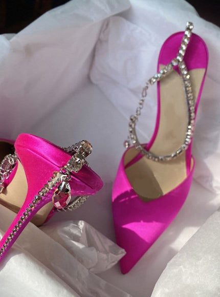 Ankle Rhinestone Heel - Fashion Pov