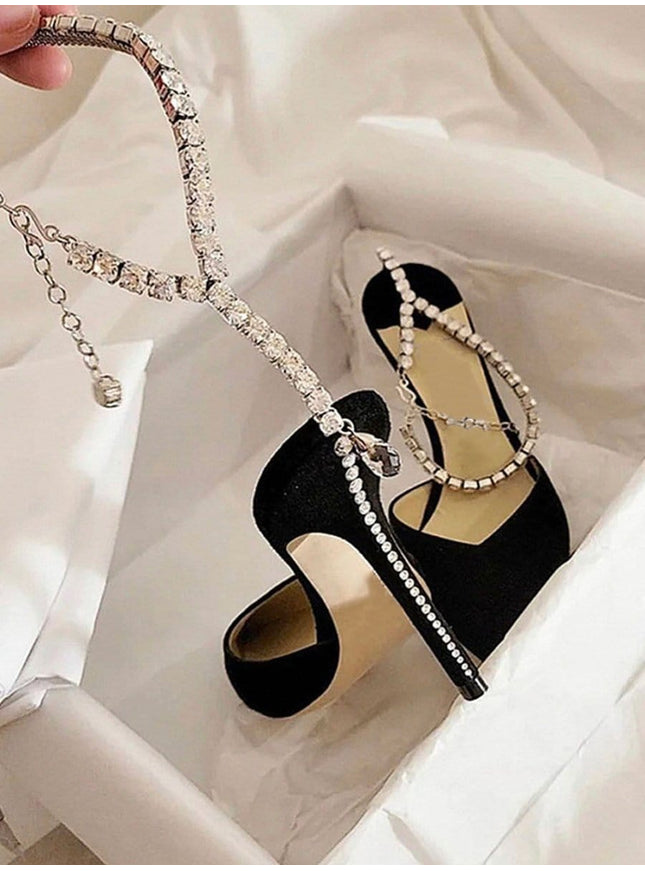 Ankle Rhinestone Heel - Fashion Pov