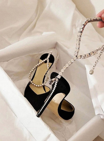 Ankle Rhinestone Heel - Fashion Pov