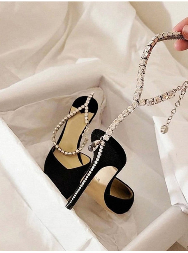 Ankle Rhinestone Heel - Fashion Pov