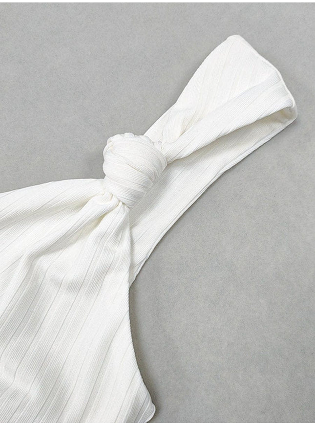Anne Knit Shoulder Backless Bodysuit - Fashion Pov