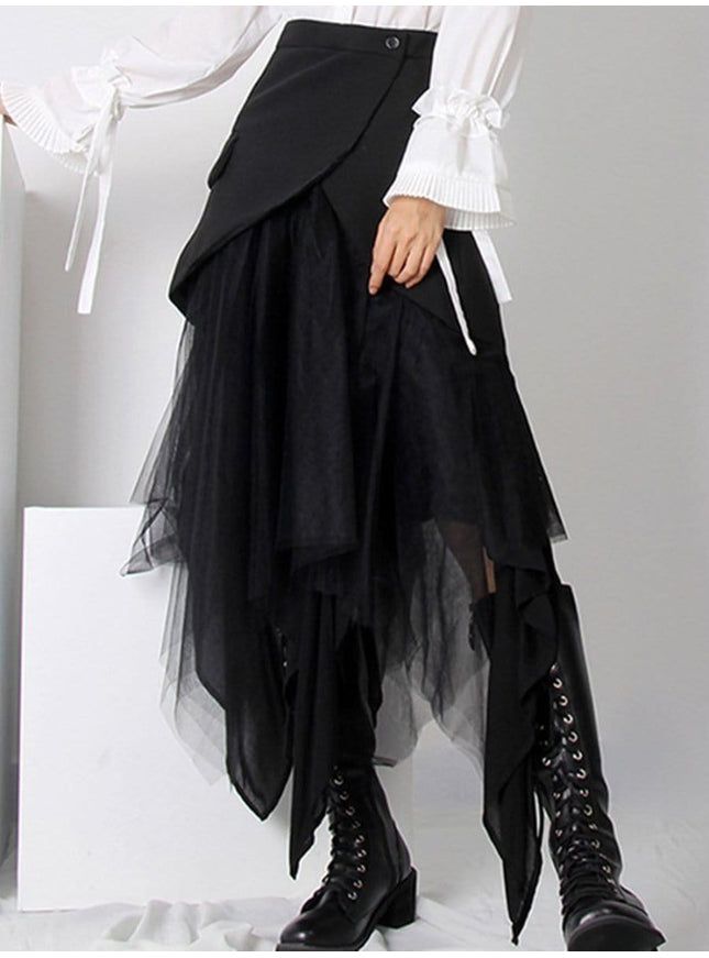 Anya Mesh Skirt In Black - Fashion Pov