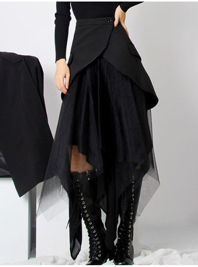 Anya Mesh Skirt In Black - Fashion Pov