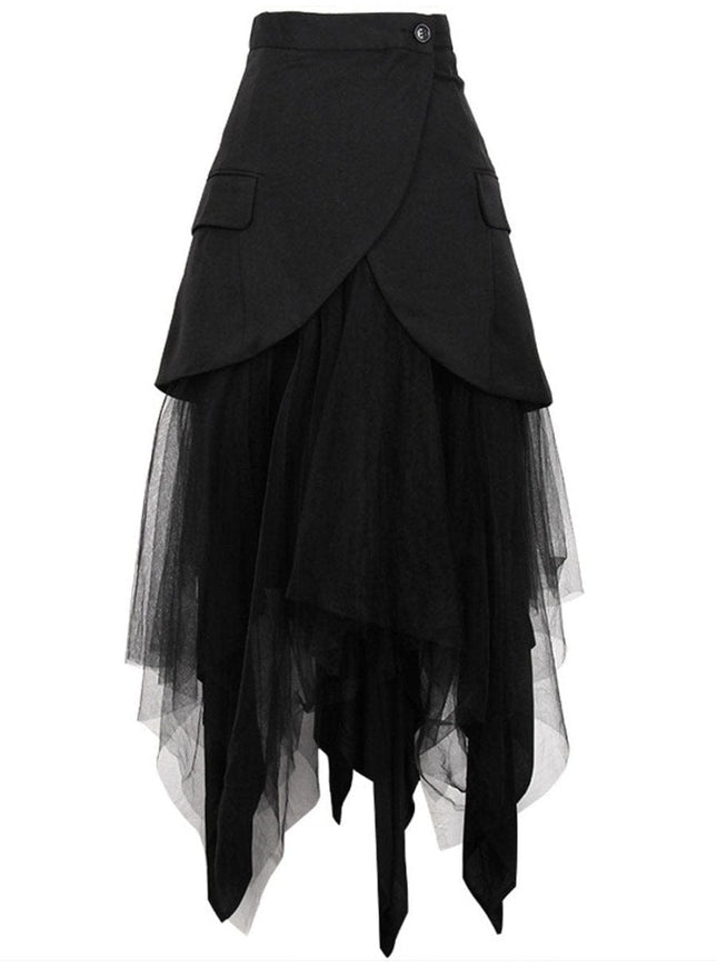 Anya Mesh Skirt In Black - Fashion Pov