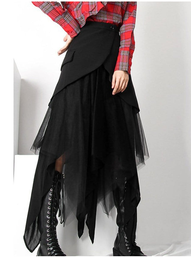 Anya Mesh Skirt In Black - Fashion Pov