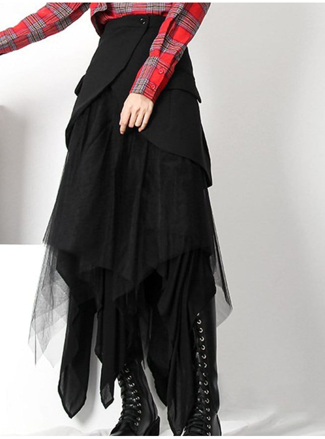Anya Mesh Skirt In Black - Fashion Pov