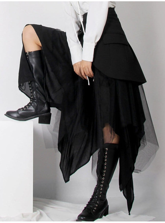 Anya Mesh Skirt In Black - Fashion Pov