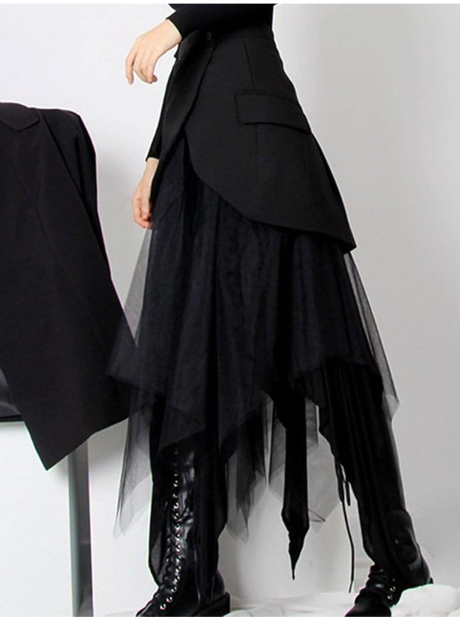 Anya Mesh Skirt In Black - Fashion Pov
