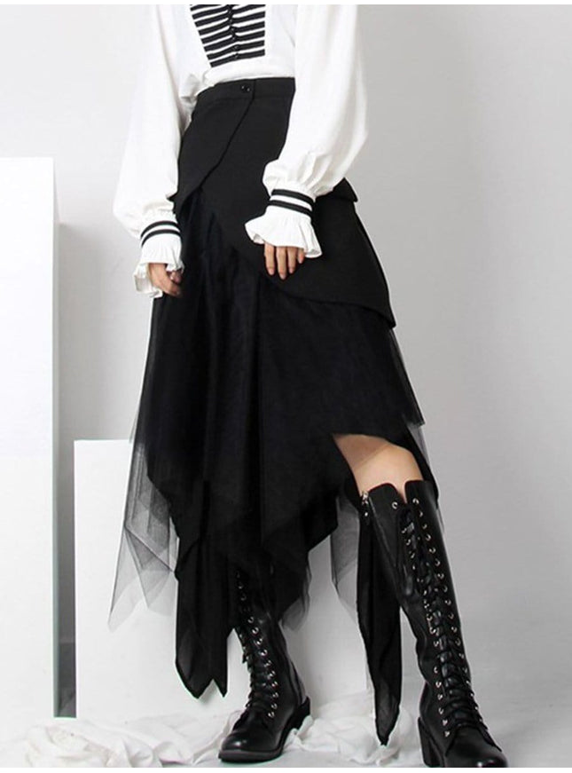 Anya Mesh Skirt In Black - Fashion Pov