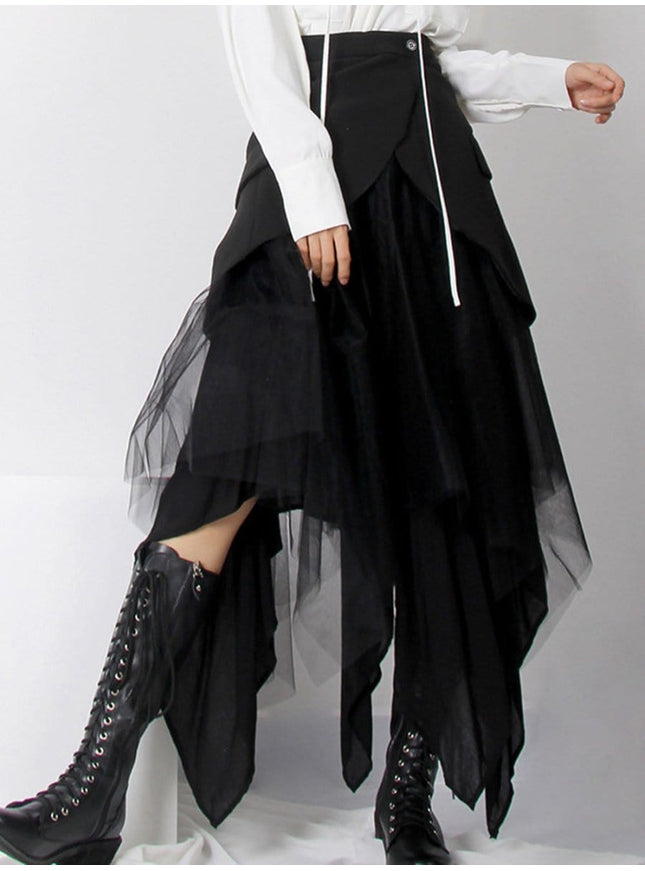 Anya Mesh Skirt In Black - Fashion Pov