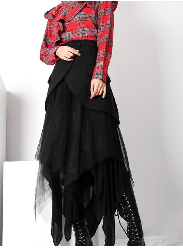 Anya Mesh Skirt In Black - Fashion Pov