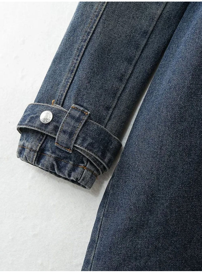 Arabella Denim Trench Midi Dress - Fashion Pov